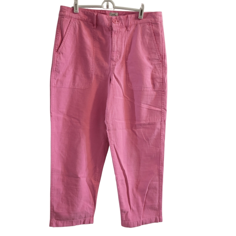 J Crew Brilliant Azalea Pink Foundry Pants Size 12